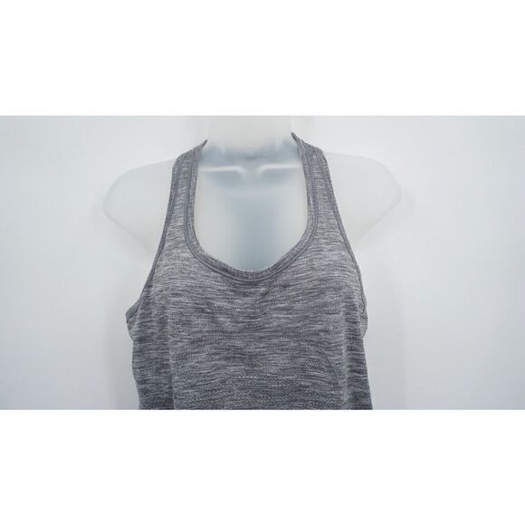 Lululemon Swiftly Tech Racerback Tank Top Heathered Slate Grey White Size 8 - Picture 3 of 9